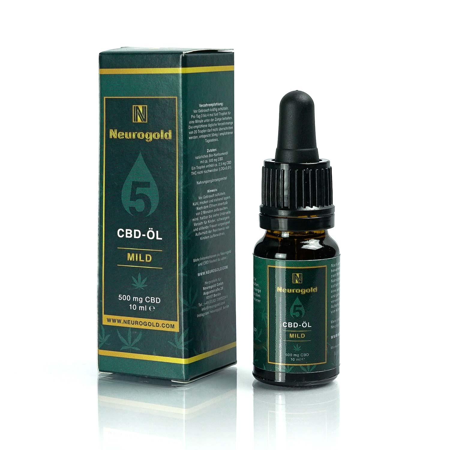 NEUROGOLD MILD 5% CBD-Tropfen auf Hanföl Basis - NEUROGOLD