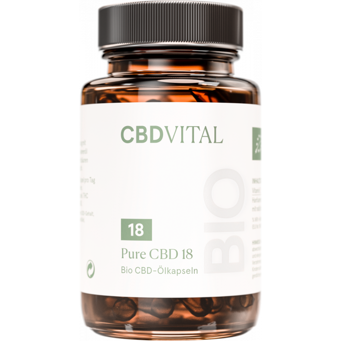 CBD Vital Pure CBD 18, 60 Bio CBD-Ölkapseln